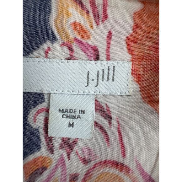 J Jill Colorful Paisley Print Layered Sleeveless Shift Dress Size M Classy Boho - Picture 8 of 11